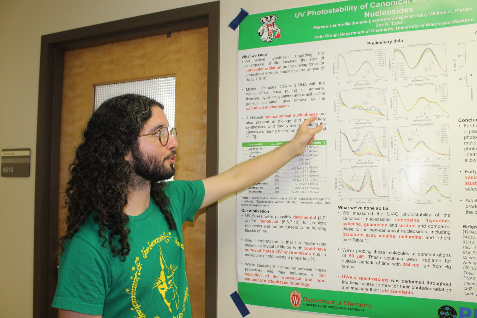 Graduate Student presents a poster at the WiCOR Launch event. (Photo by Paula Yu)