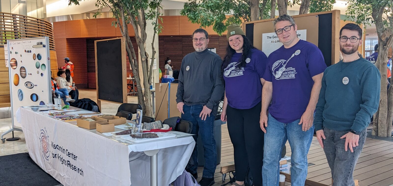 Group Photo at the WiCOR booth for the Wisconsin Science Festival Expo