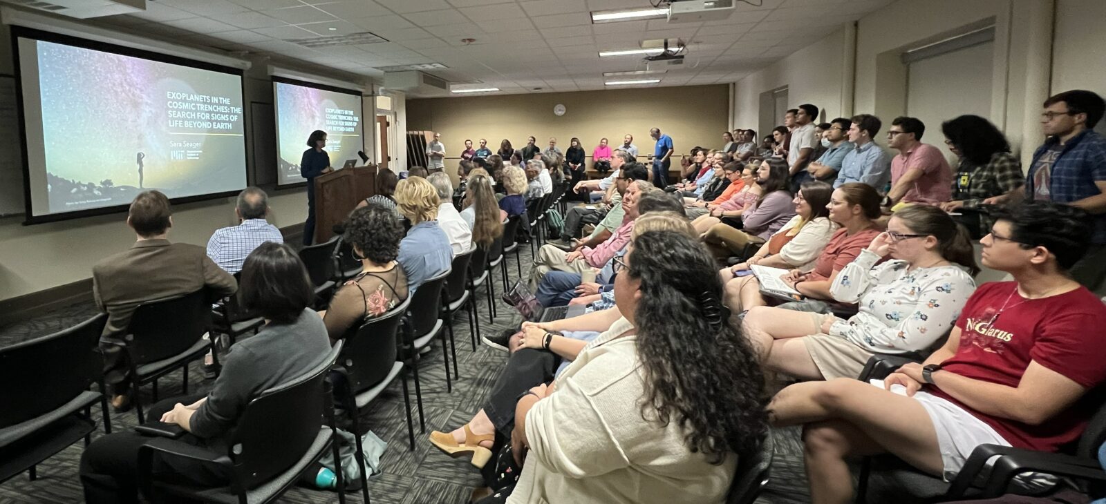Sara Seager presents the Astronomy Colloquium during the WiCOR Lecture visit