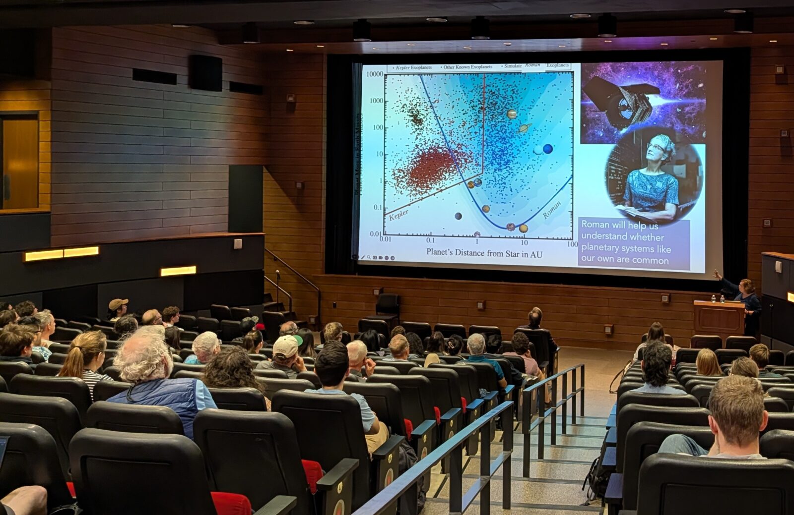 Victoria Meadows presenting the Spring 2026 WiCOR Lecture at the Marquee Theatre in Union South