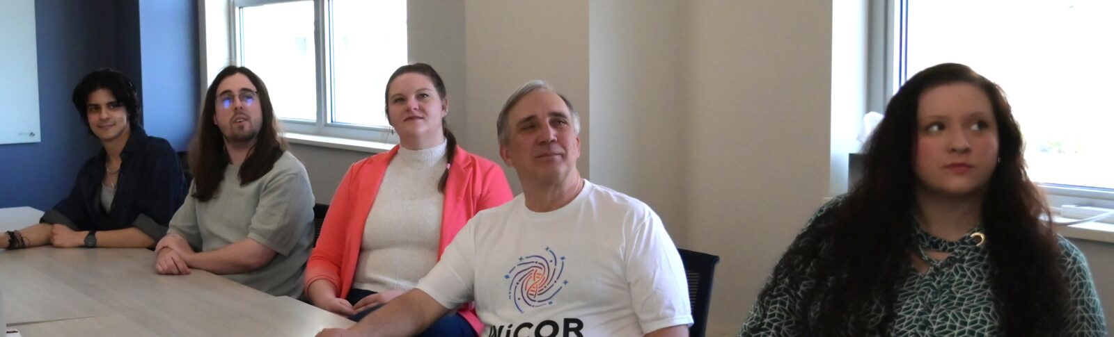 WiCOR Graduate Students & a postdoc sitting in the Large Conference Room